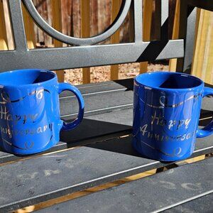 Waechtersbach Set of 2 Happy Anniversary Coffee Mugs Rare?